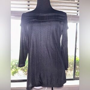 City Streets Black Textured Top
